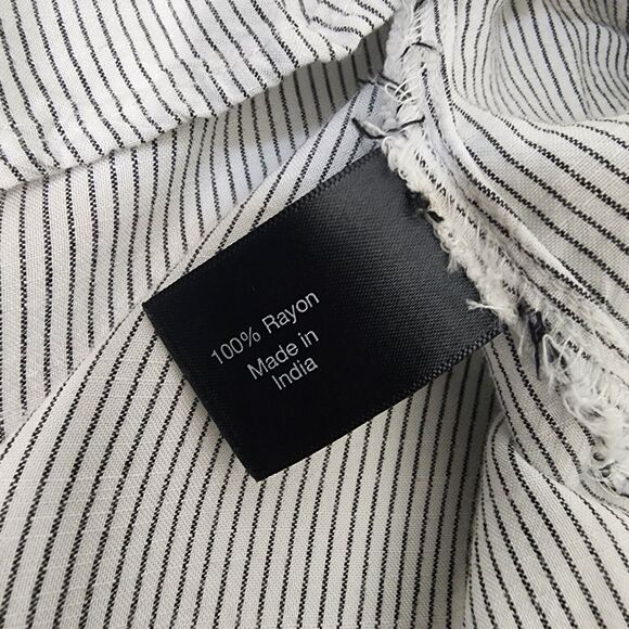 Lane Bryant Women Blouse Size 22/24 White Striped Illusion Collection Button Tie - Picture 9 of 10